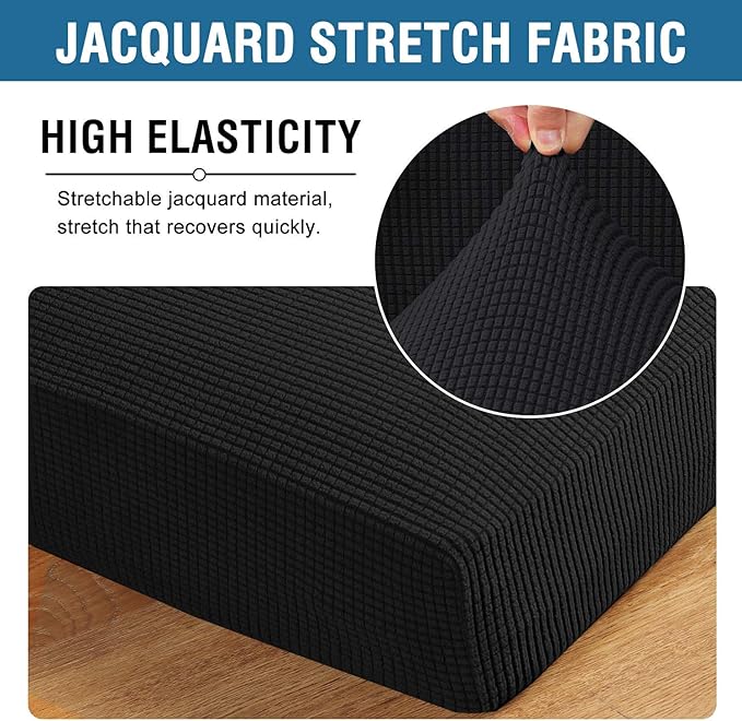 H.VERSAILTEX Super Stretch Individual Seat Sofa Covers Couch Slipcover Sets - Image 4