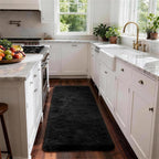 Ophanie Runner Rug for Hallway, 2x6 Bedroom Black Runner Rugs, Non Slip Fluffy - Image 6