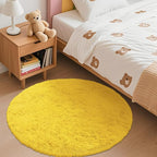 OLANLY Yellow Round Rugs for Bedroom - Image 3