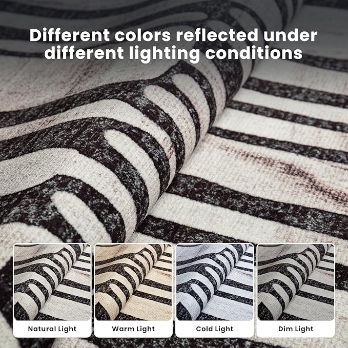 Washable Rugs 8x10 Area Rugs for Living Room- Modern Abstract Rugs for Bedroom - Image 5