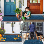 Smiry Front Door Mat Outside Entrance, Heavy Duty Sturdy Natural Rubber Doormat - Image 7