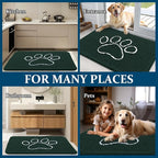 OLANLY Dog Door Mat for Muddy Paws 47x32, Paw Print Design, Absorbs Moisture - Image 8