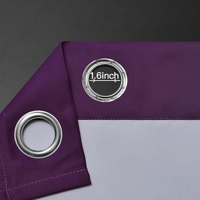 Yakamok Blackout Ombre Purple and Black Curtains - Image 3