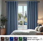 Deconovo Blackout Curtains, Thermal Insulated, W70 x L84 2 Panels, Back Tab - Image 4