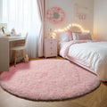 ONASAR Light Pink Round Area Rugs 5ft by ONASAR