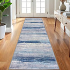 KOZYFLY 3x8 Ft Rug Modern Ombre Runner Rug by KOZYFLY