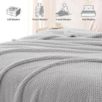 Whale Flotilla Twin Size Fuzzy Fleece Blanket - Image 8