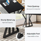 Tribesigns 78.7-Inch Executive Desk, Large Computer Office Desk Workstation, Modern Simple Style Laptop Desk Study Writing Table Business Furniture for Home Office (Black, 78.7 Inch)