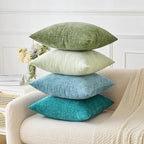 MIULEE Pack of 2 Couch Throw Pillow Covers 26x26 Inch Soft Teal Chenille Pillow - Image 9