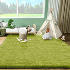 Ophanie Green Rugs for Living Room 5x8, Grass Shag Fluffy Large Fuzzy Plush - Image 3