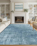 Latte&Fog 9x12 Area Rug for Living Room, Extra Large Blue Modern Abstract - Image 2