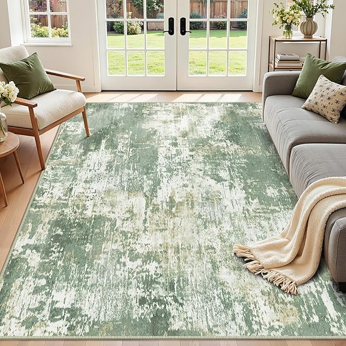 Washable Area Rugs 2'x3' Non-Slip Modern Abstract Soft - Image 9