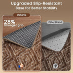 Ophanie Brown and White Diamond Striped Rugs - Image 4