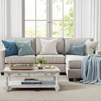 MIULEE Pack of 2 Couch Throw Pillow Covers 18x18 Inch Coastal Blue Modern Boho - Image 2