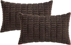 MIULEE Pack of 2 Corduroy Decorative Lumbar Throw Pillow Covers 20x12 Inch Soft - Image 6