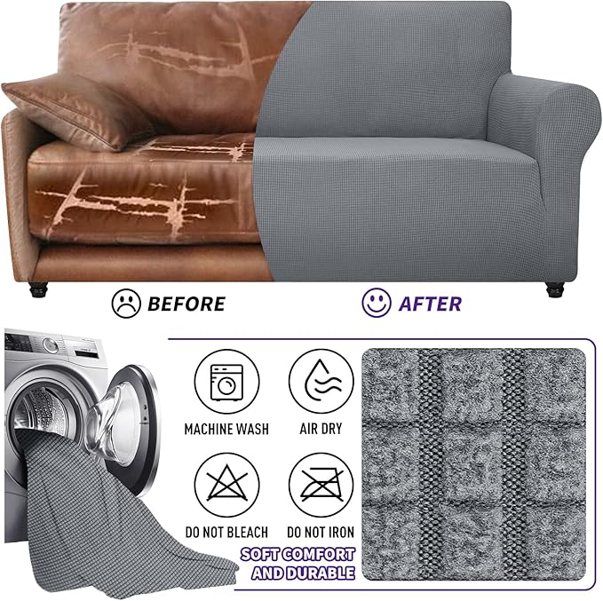 ZNSAYOTX Super Stretch Couch Cover Universal Sofa Covers - Image 7