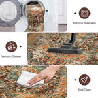 Yamaziot Washable Runner Rug, 3x6 Non-Slip Boho Vintage Hallway Rug - Image 5