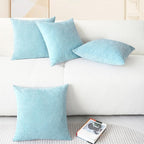 CaliTime Throw Pillow Covers Decorative 18 X 18 Inches Pack of 4 Cozy Chenille - Image 6