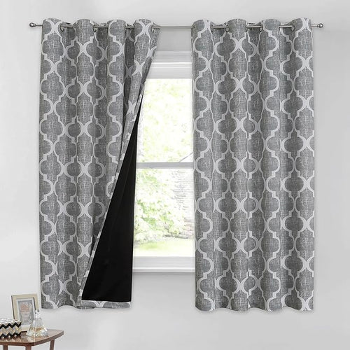 Beauoop 100% Blackout Curtains 45 Inches Long 2 Panels by Beauoop