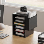 Unionly 6 Tier Adjustable Mail Sorter,Wood Paper Organizer for Class,Office