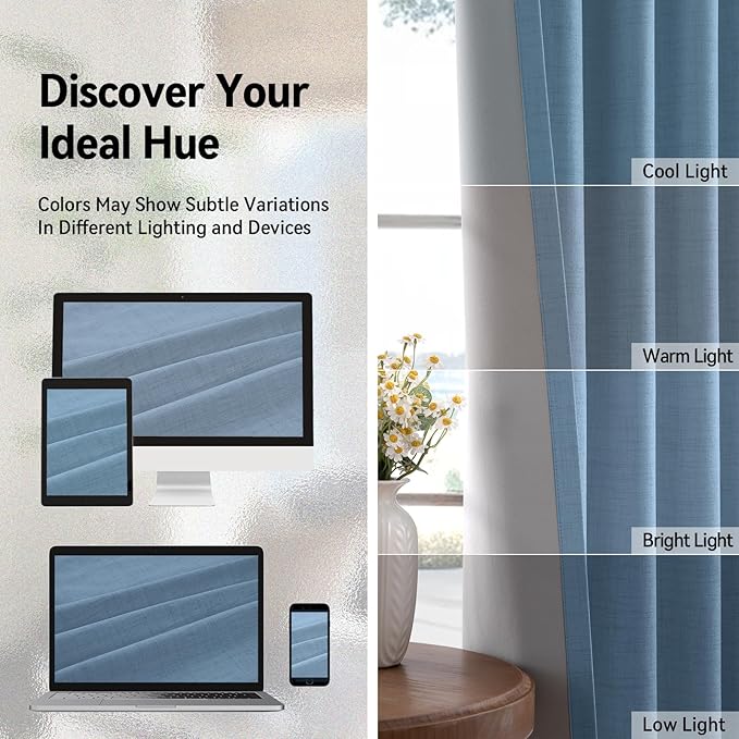 100% Blackout Shield Curtains, 2 Panels, Grommet Top, Thermal Insulated - Image 6