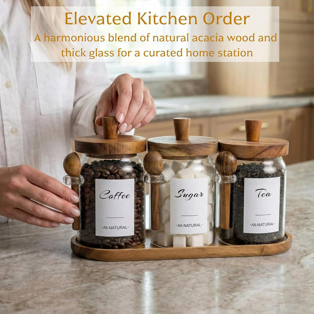 3-Pack 20oz Glass Coffee Container Set