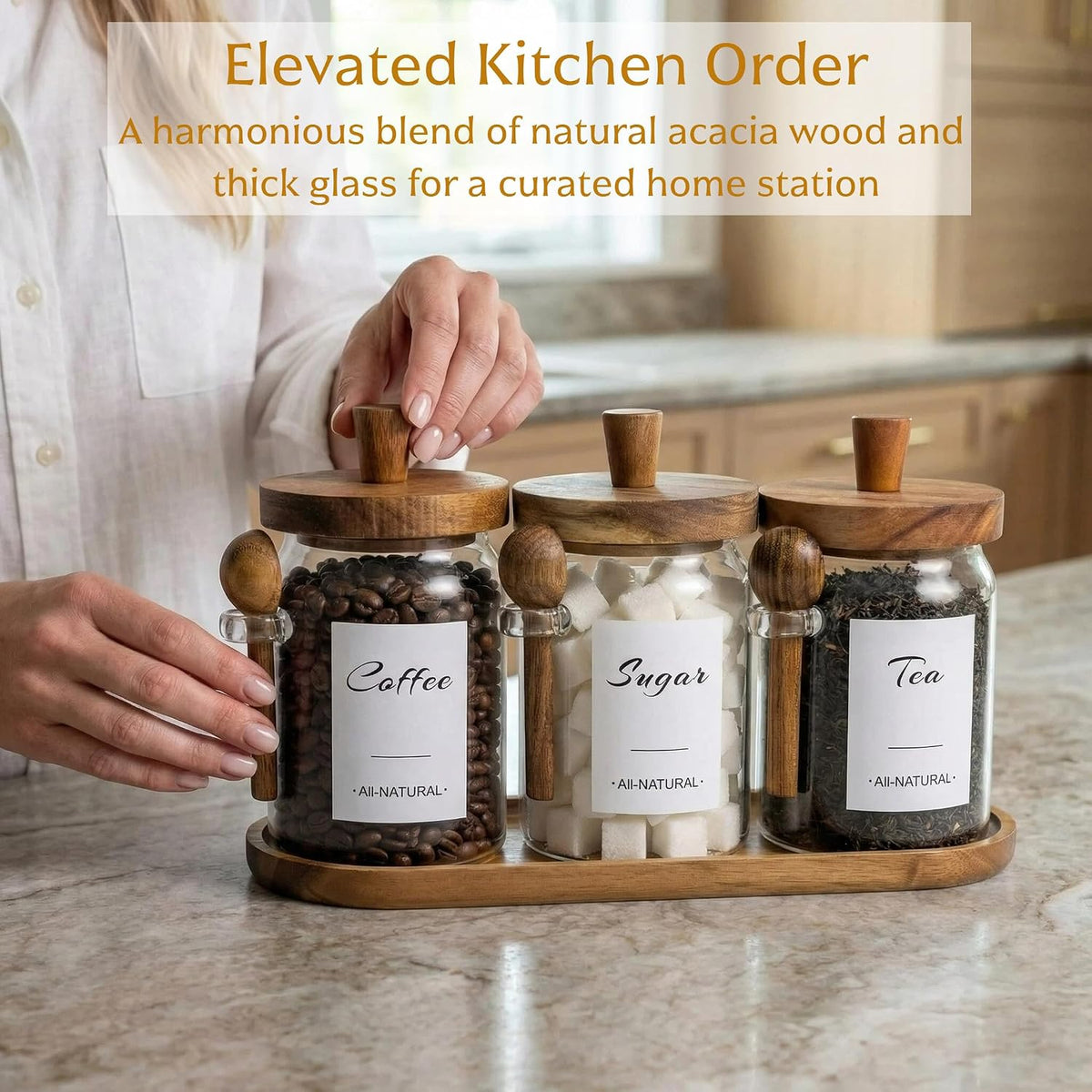 3-Pack 20oz Glass Coffee Container Set