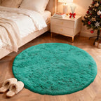 OLANLY Teal Green Round Rugs for Bedroom - Image 3