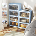 Wise Oannes Closet Organizers and storage with Wheels, 23QT Blue