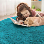 OLANLY Teal Round Rugs for Bedroom - Image 5