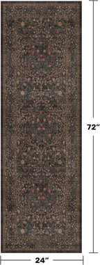 Dark Brown Washable 2x6 Runner Rugs - Image 2
