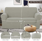 U-NICE HOME Oversized Stretch Loveseat Couch Cover Sofa Covers Washable Sofa - Image 3