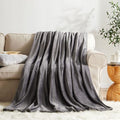 KMUSET Fleece Blanket Dark Grey Queen Size Lightweight Cozy Plush Microfiber by COZYBLANKETHappyHomeLife