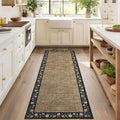 GarveeHome Entryway Rug 2x6 Modern Bordered Runner Rug Washable Kitchen Runners by GarveeHome