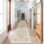 Yamaziot Washable Runner Rug, Stain Resistant Low Pile Distressed Carpet Runner - Image 4