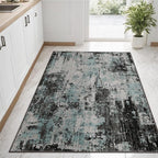 Washable Area Rugs 3'x5' Non-Slip Modern Abstract Soft - Image 3