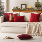 MIULEE Christmas Red Decorative Lumbar Throw Pillow Covers 12x20 Inch - Image 4
