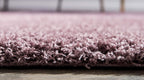 Unique Loom Studio Solid Shag Collection Urban Modern Super Soft & Plush Area Rug (2' 0 x 6' 7 Runner, Mauve)