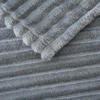 Grey Fleece Throw Blanket 108”×90” - Image 5