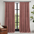 RYB HOME Pink Velvet Curtains 72 inches by RYBHOME