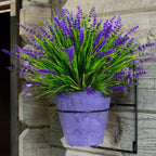 Bassion 24 Bundles Fake Lavender Artificial Flowers for Outdoors, Purple