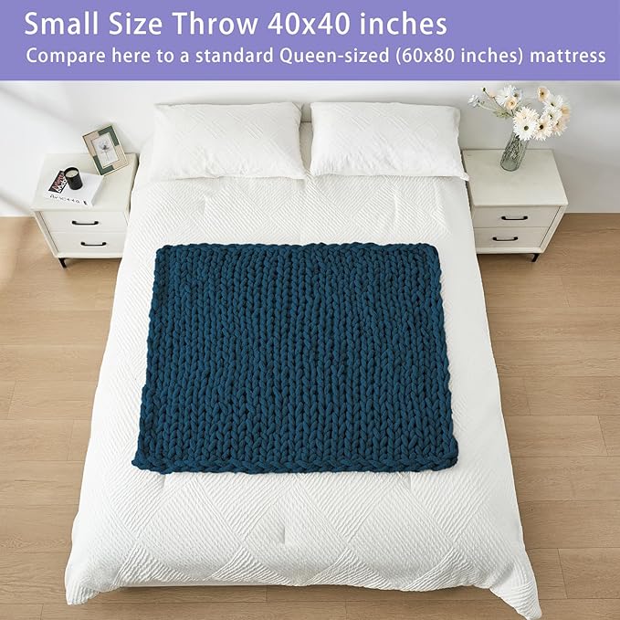 Bigacogo Chunky Knit Throw Blanket - Image 5