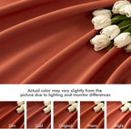 MIULEE Back Tab Burnt Orange Blackout Curtains 120 Inch Long 2 Panels Set - Image 8