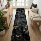 Washable Area Rugs 2'6''x10 Non-Slip Modern Abstract Soft - Image 7