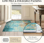 Washable Area Rugs 2'x3' Non-Slip Modern Abstract Soft - Image 5