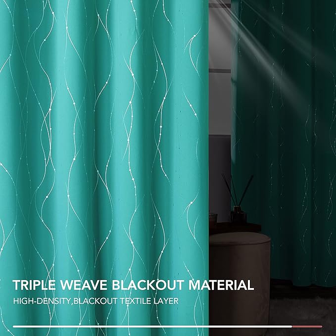 Deconovo Blackout Curtains for Living Room, Thermal Insulated Soundproof Drapes - Image 5