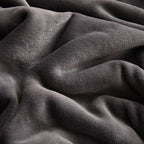 KMUSET Fleece Blanket Dark Grey Queen Size Lightweight Cozy Plush Microfiber - Image 5
