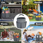 Cleaning Caddy with Handle, Cleaning Supplies Organizer Collapsible Bucket