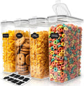 Utopia Kitchen Cereal Containers Storage Set with Lids, 4 Pack, 4L (135 Oz)