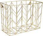 U Brands Hanging File Desk Organizer, Wire Metal, Gold Finish, 8.5" x 11'